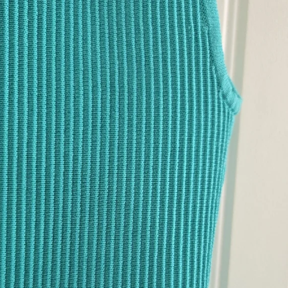 Babaton Blue Ribbed Bodycon Mini Dress - Picture 5 of 6